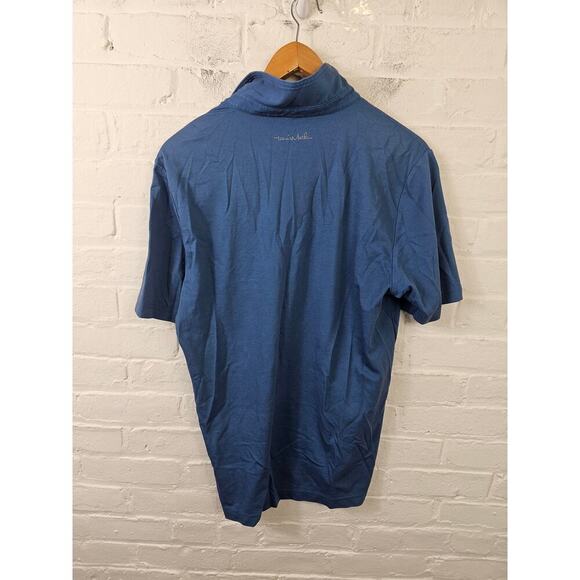 Travis Mathew Men's Golf Polo Shirt Short Sleeve Collared Blue Size Medium - Picture 2 of 5